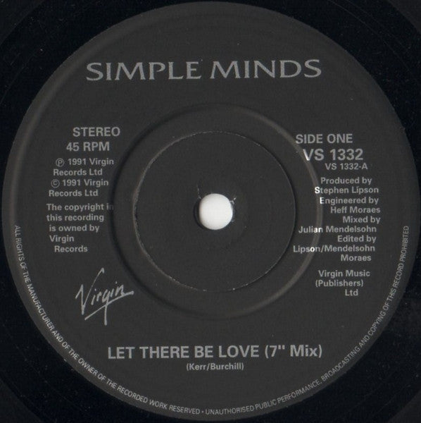 Simple Minds - Let There Be Love - Used Vinyl Record 7" image 3