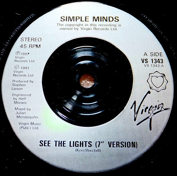 Simple Minds - See The Lights - Used Vinyl Record 7" image 3