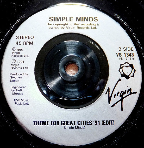 Simple Minds - See The Lights - Used Vinyl Record 7" image 4