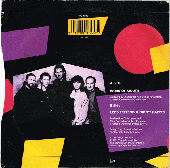Mike & The Mechanics - Word Of Mouth - Used Vinyl Record 7" image 2