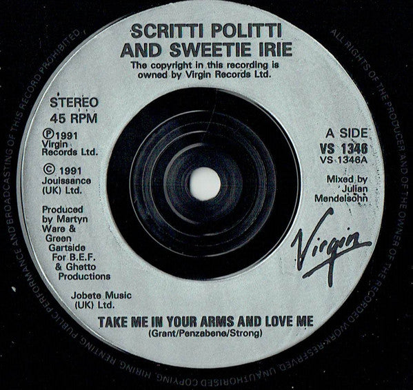Scritti Politti - Take Me In Your Arms And Love Me - Used Vinyl Record image 3