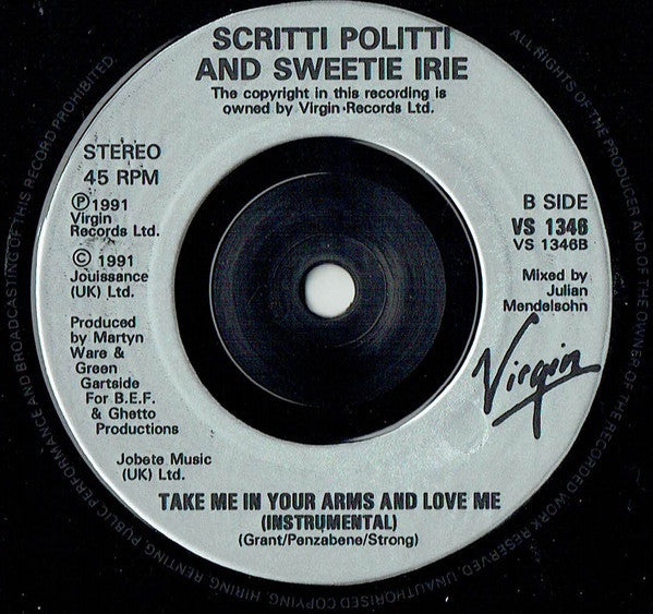 Scritti Politti - Take Me In Your Arms And Love Me - Used Vinyl Record image 4