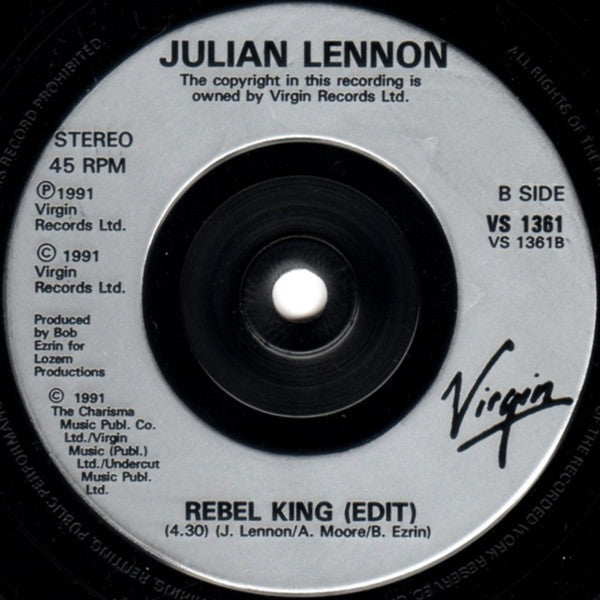 Julian Lennon - Saltwater - Used Vinyl Record 7" image 8