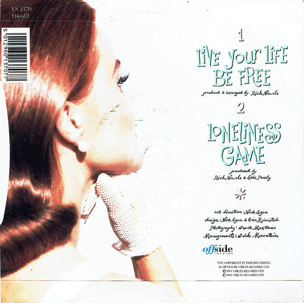 Belinda Carlisle - Live Your Life Be Free - Used Vinyl Record 7" image 2