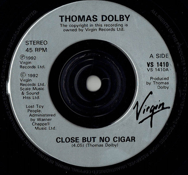 Thomas Dolby - Close But No Cigar - Used Vinyl Record 7" image 7