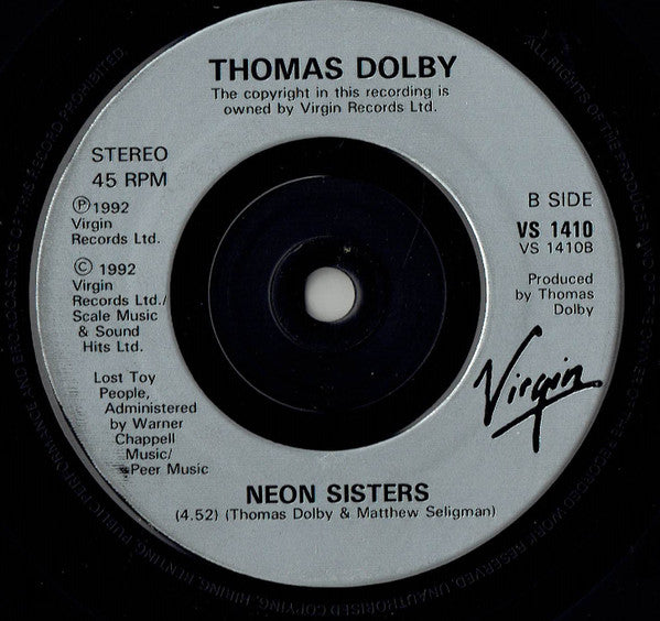 Thomas Dolby - Close But No Cigar - Used Vinyl Record 7" image 8