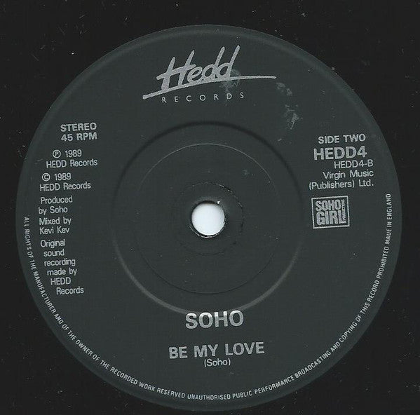 Soho - Message From My Baby - Used Vinyl Record 7" image 4
