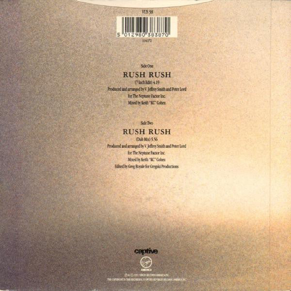 Paula Abdul - Rush Rush - Used Vinyl Record 7" image 2