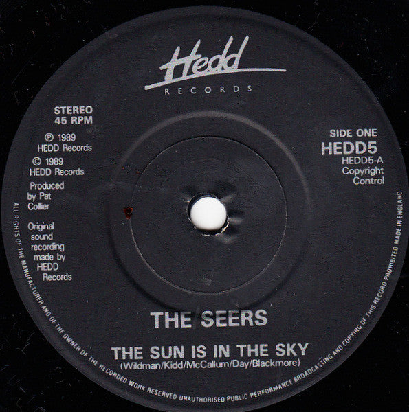 Seers - Sun Is In The Sky - Used Vinyl Record 7" image 3