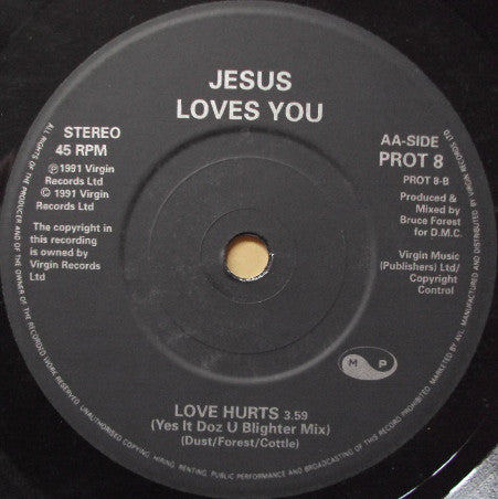 Jesus Loves You - Bow Down Mister - Used Vinyl Record 7" image 4