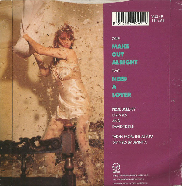 Divinyls - Make Out Alright - Used Vinyl Record 7" image 6