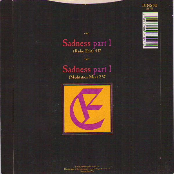 Enigma - Sadness Part 1 - Used Vinyl Record 7" image 2