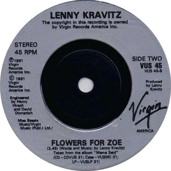 Lenny Kravitz - Stand By My Woman - Used Vinyl Record 7" image 4