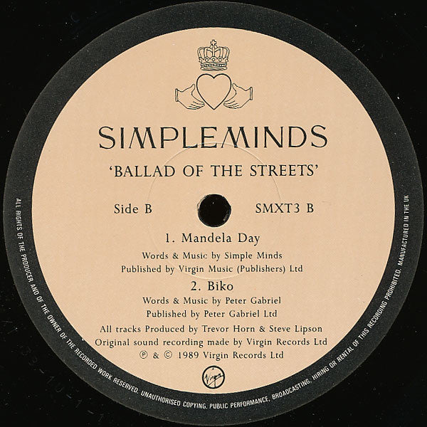 Simple Minds - Ballad Of The Streets - Used Vinyl Record 12" image 4
