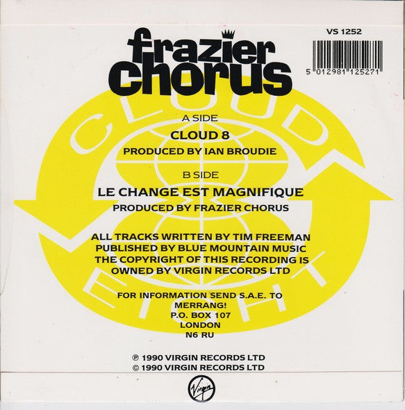 Frazier Chorus - Cloud 8 - Used Vinyl Record 7" image 2