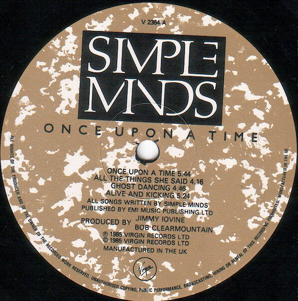 Simple Minds - Once Upon A Time - Used Vinyl Record image 3