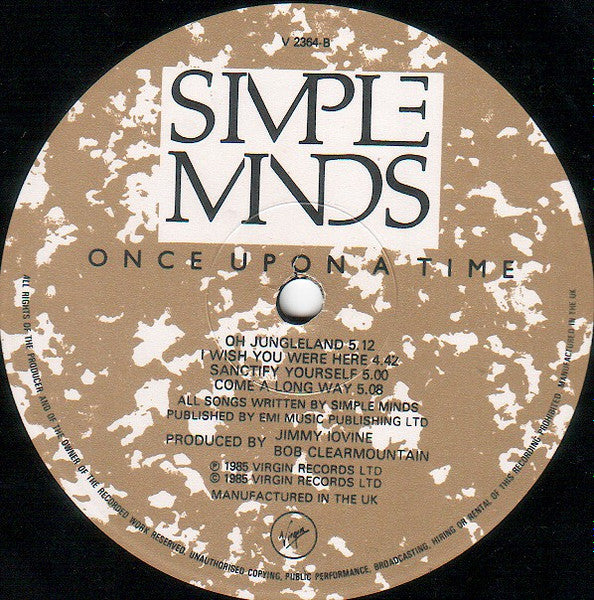 Simple Minds - Once Upon A Time - Used Vinyl Record image 4