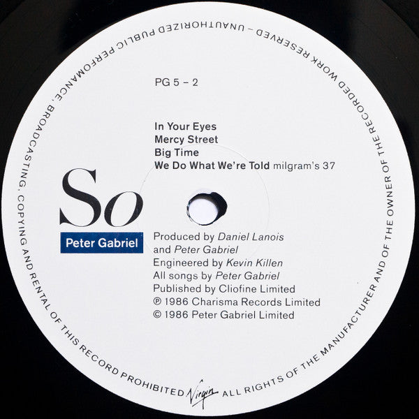 Peter Gabriel - So - Used Vinyl Record image 4