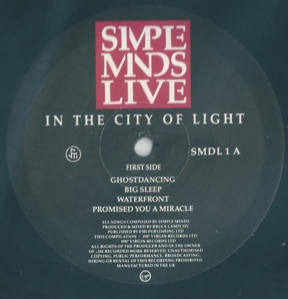 Simple Minds - Live In The City Of Light - Used Vinyl Record image 2