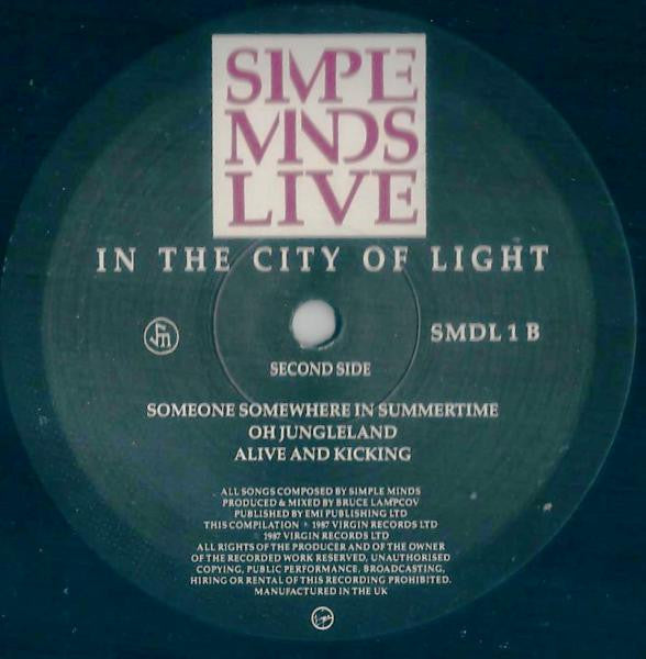 Simple Minds - Live In The City Of Light - Used Vinyl Record image 3