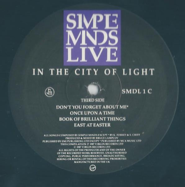Simple Minds - Live In The City Of Light - Used Vinyl Record image 4