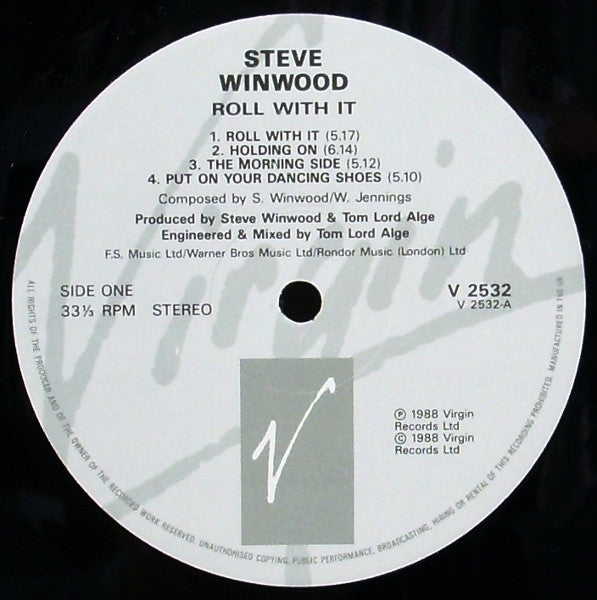 Steve Winwood - Roll With It - Used Vinyl Record image 3