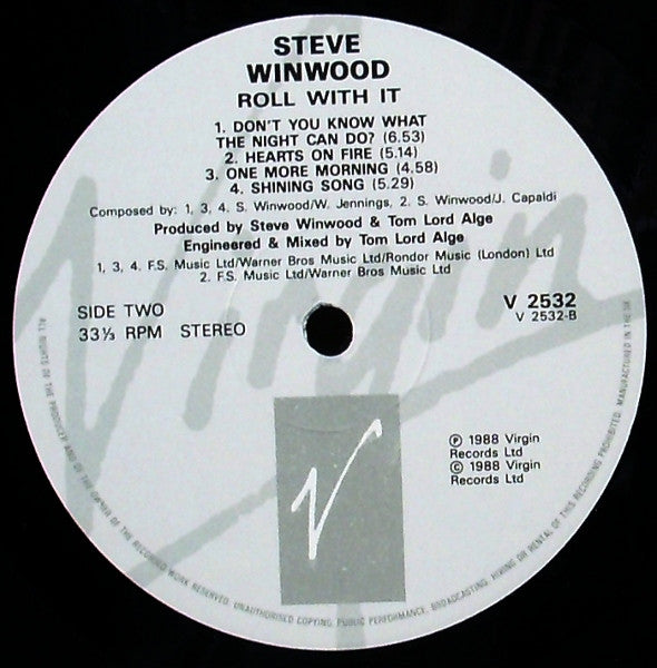 Steve Winwood - Roll With It - Used Vinyl Record image 4