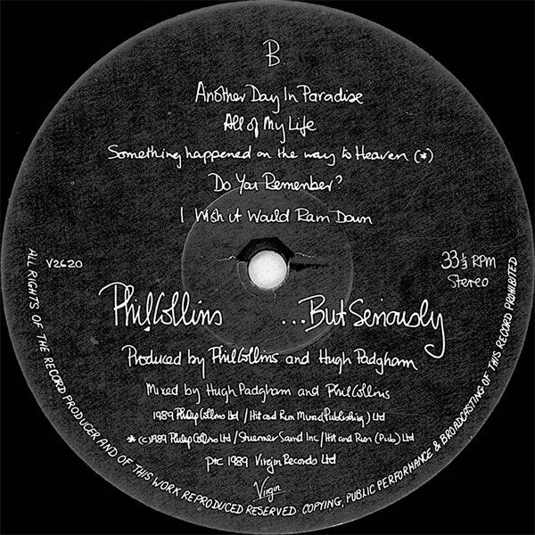 Phil Collins - ...But Seriously - Used Vinyl Record image 4