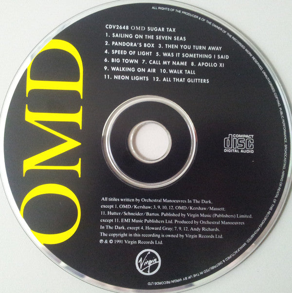 Orchestral Manoeuvre - Sugar Tax - Used CD image 3