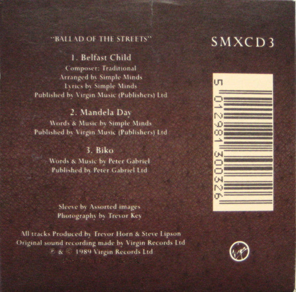 Simple Minds - Ballad Of The Streets - Used CD image 2