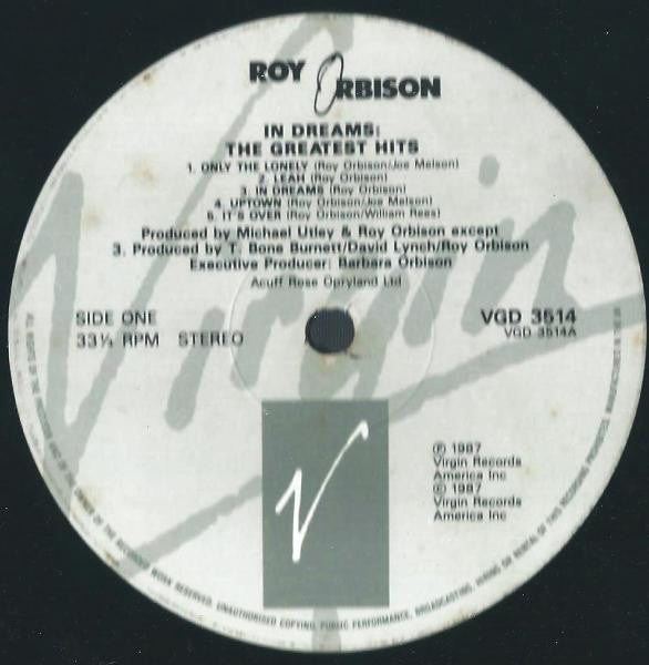 Roy Orbison - In Dreams: The Greatest Hits - Used Vinyl Record image 2