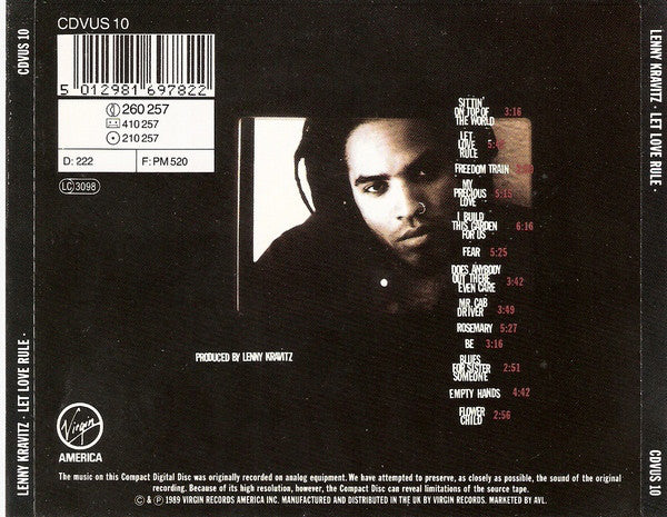 Lenny Kravitz - Let Love Rule - Used CD image 2