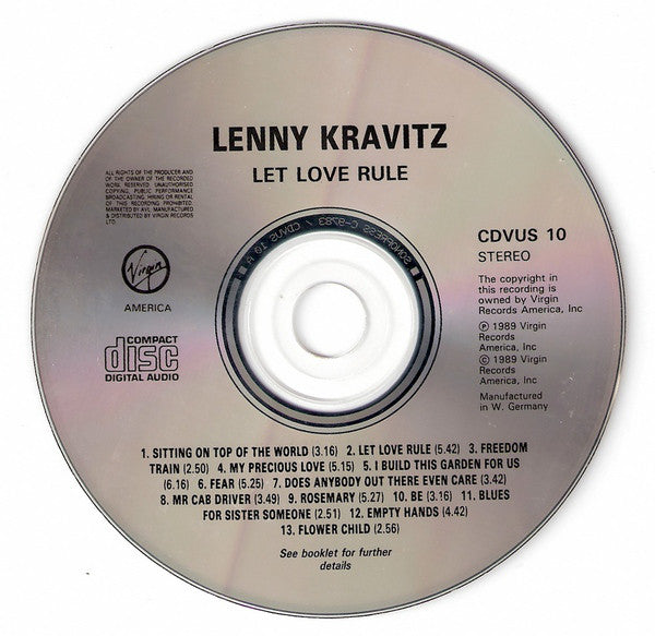 Lenny Kravitz - Let Love Rule - Used CD image 3