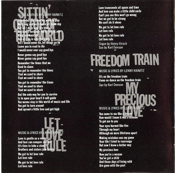 Lenny Kravitz - Let Love Rule - Used CD image 5