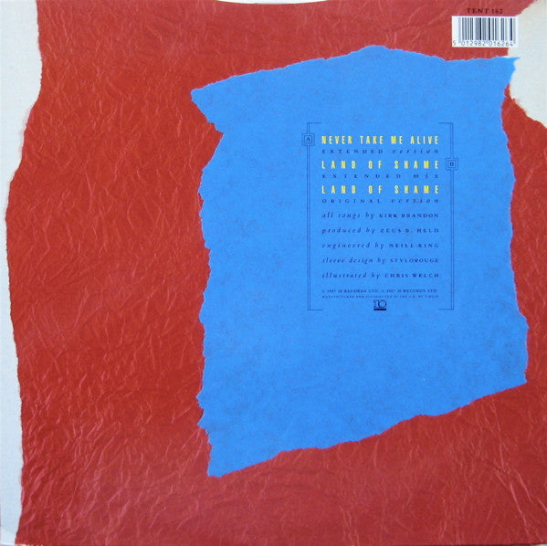 Spear Of Destiny - Never Take Me Alive - Used Vinyl Record 12" image 2