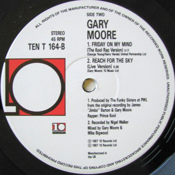 Gary Moore - Friday On My Mind - Used Vinyl Record 12" image 5