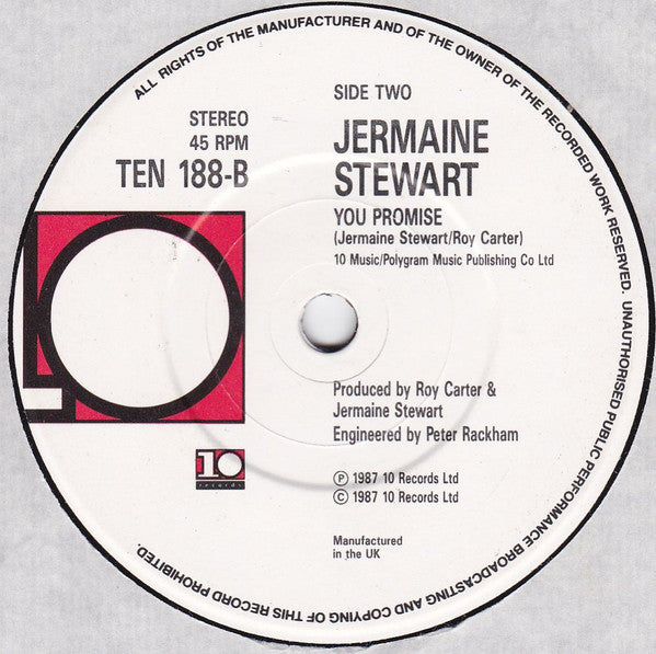 Jermaine Stewart - Say It Again - Used Vinyl Record 7" image 8