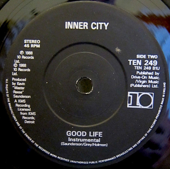 Inner City - Good Life - Used Vinyl Record 7" image 4