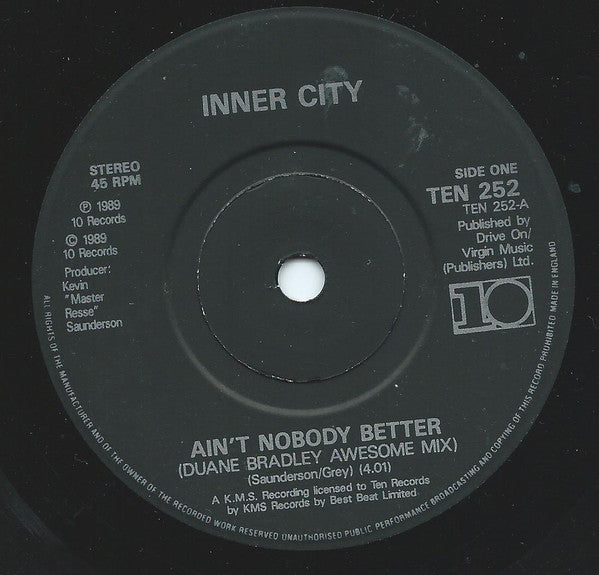 Inner City - Ain't Nobody Better - Used Vinyl Record 7" image 7