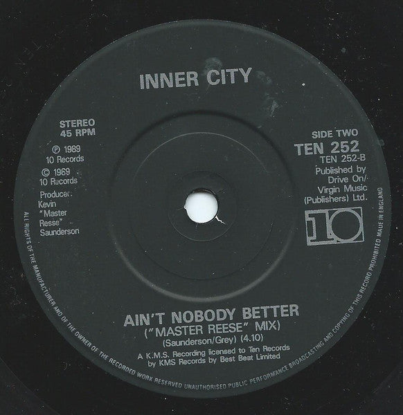 Inner City - Ain't Nobody Better - Used Vinyl Record 7" image 8