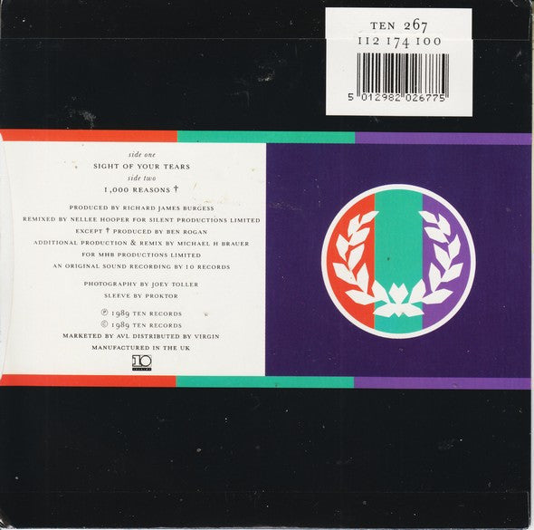 When In Rome - Sight Of Your Tears - Used Vinyl Record 7" image 2