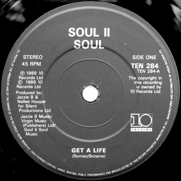 Soul II Soul - Get A Life - Used Vinyl Record 7" image 3