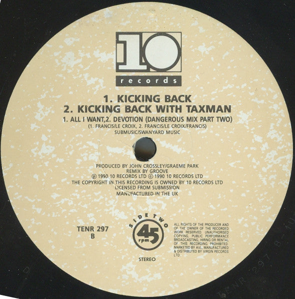 Kicking Back - Devotion (Remix) - Used Vinyl Record 12" image 4