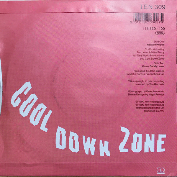 Cool Down Zone - Heaven Knows - Used Vinyl Record 7" image 6