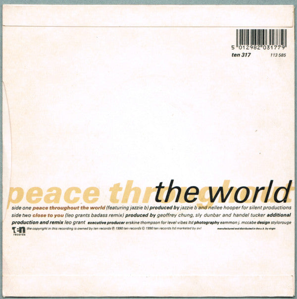 Maxi Priest - Peace Throughout The World - Used Vinyl Record 7" image 2