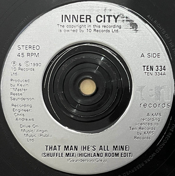 Inner City - That Man (He's All Mine) - Used Vinyl Record 7" image 3