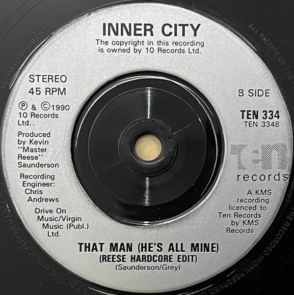 Inner City - That Man (He's All Mine) - Used Vinyl Record 7" image 4