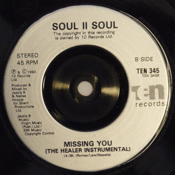 Soul II Soul - Missing You - Used Vinyl Record 7" image 4
