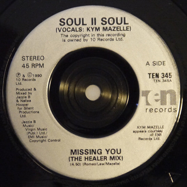 Soul II Soul - Missing You - Used Vinyl Record 7" image 7