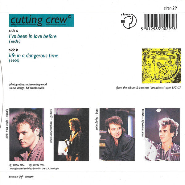 Cutting Crew - I've Been In Love Before - Used Vinyl Record 7" image 2